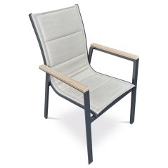 Zahradní židle ZEDRA – hliník, síťovina, více barev