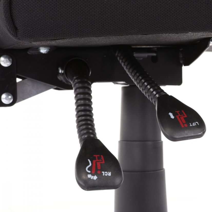 Kancelárska ergonomická stolička FOREX – látka, sieť, čierna