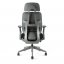 Kancelářská ergonomická židle Office Pro KARME — více barev, s podhlavníkem a područkami - Čalounění KARME: Černá F06