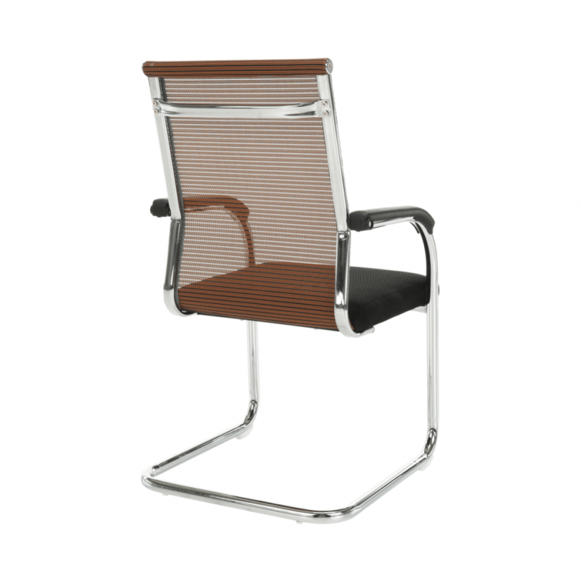 Konferenčná stolička ESIN - sieť/látka, viacfarebná - Farbové varianty ESIN: Hneda/čierna