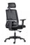 Kancelárska ergonomická stolička DELFO — sieť / l átka, čierna