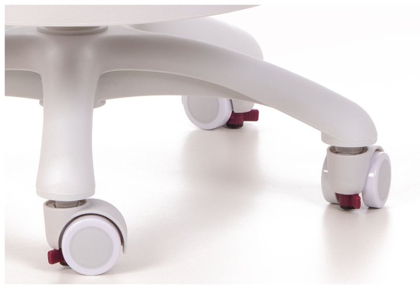 Detská rastúca stolička GRIDDY — látka, biela / modrá