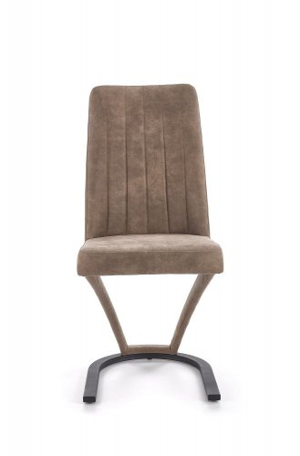Jedálenská stolička MARK – ekokoža, hnedá
