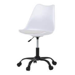 Kancelárska stolička SILEX — biely plast, biela