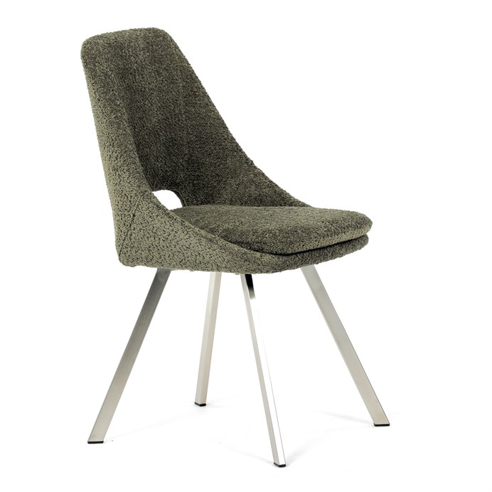 Moderní zelená jídelní židle RINA Autronic s nerezovými nohami