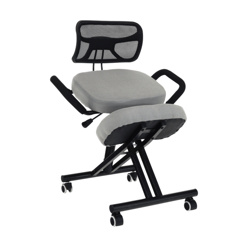 Ergonomická kľakačka RUFUS – Čierna, Látkový poťah