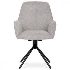 Jedálenská otočné kreslo BASTET — kov, látka, čierna / krémová