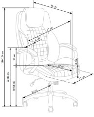 Kancelárske kreslo KING— ekokoža, čierna, nosnosť 130 kg