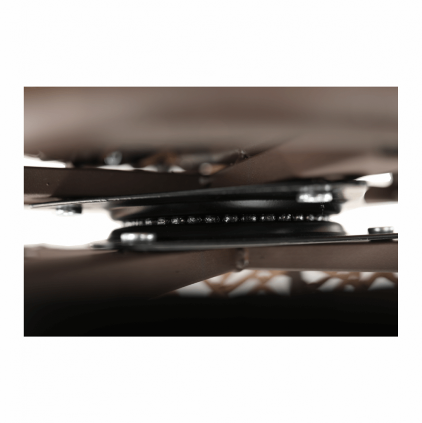 Otočné křeslo s polštářem TRISS — umělý ratan, hnědá / černá / béžová Kondela