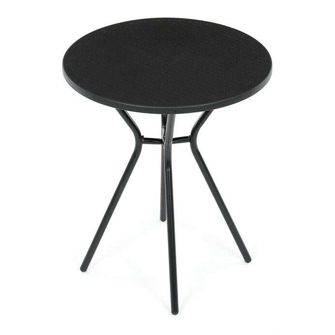 Záhradný stôl KAFÉ – 60x60 cm, čierny plast