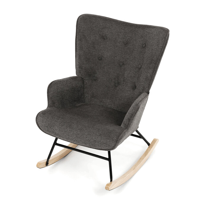 Houpací křeslo YAO – šedá, látka, ergonomický design Autronic