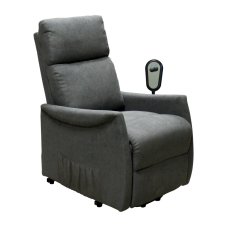 Relaxační TV křeslo REX s elektrickým polohováním — šedá