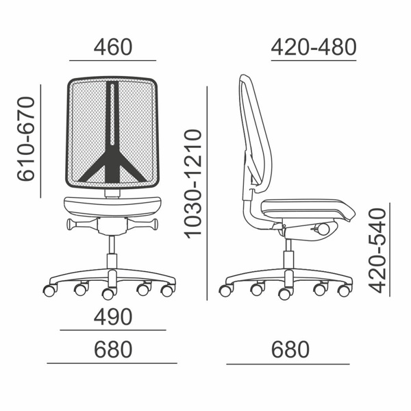 Kancelářská židle na kolečkách RIM FLEXI FX 1104 – s područkami, černá
