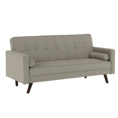 Rozkládací pohovka OTISA — látka, šedohnědá Kondela