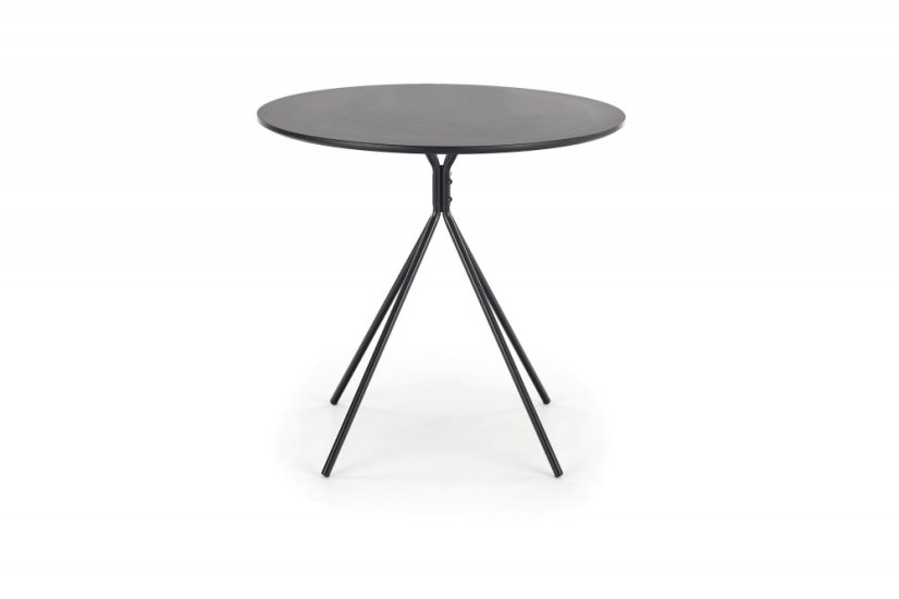 Jídelní kulatý stolek FONDI — průměr 80 cm, černá