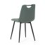 Jídelní židle FORMA – zelená látka, černé kovové nohy Autronic