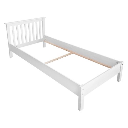 Jednolůžková postel TORINO — masiv, bílá, 90x200 cm