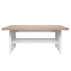 Konferenčný stôl TOPTY — 115x55x48 cm, dub sonoma/biela