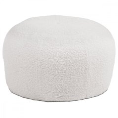 Taburet NUBE — vlna, biela