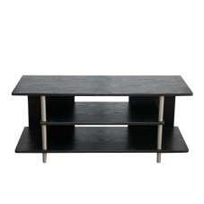 TV stolek QUIDO — 100x40x42 cm, černá/stříbrná