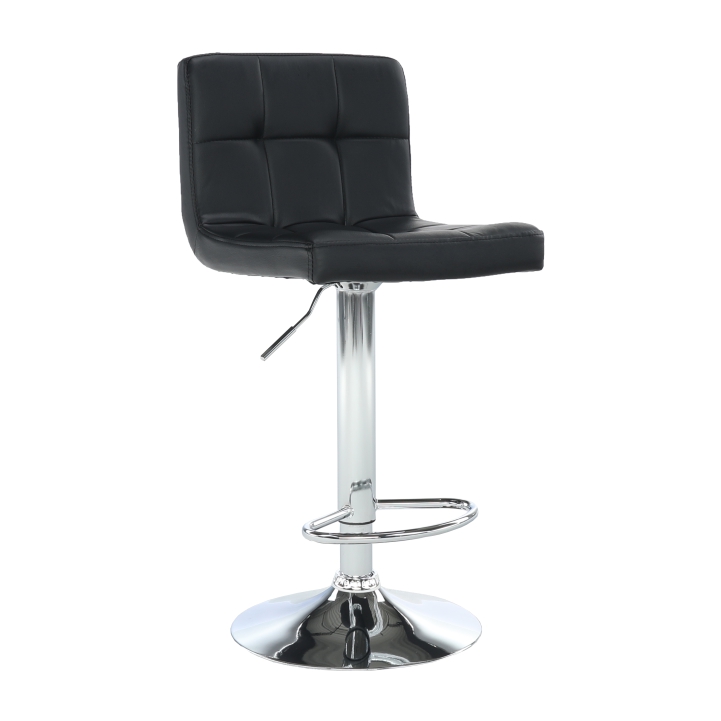 Barová židle KANDY NEW — ekokůže černá/chrom Kondela