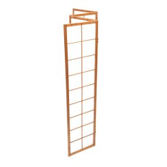 Drevený paraván PARVIO 4 dielny – masív smrek a biela textília