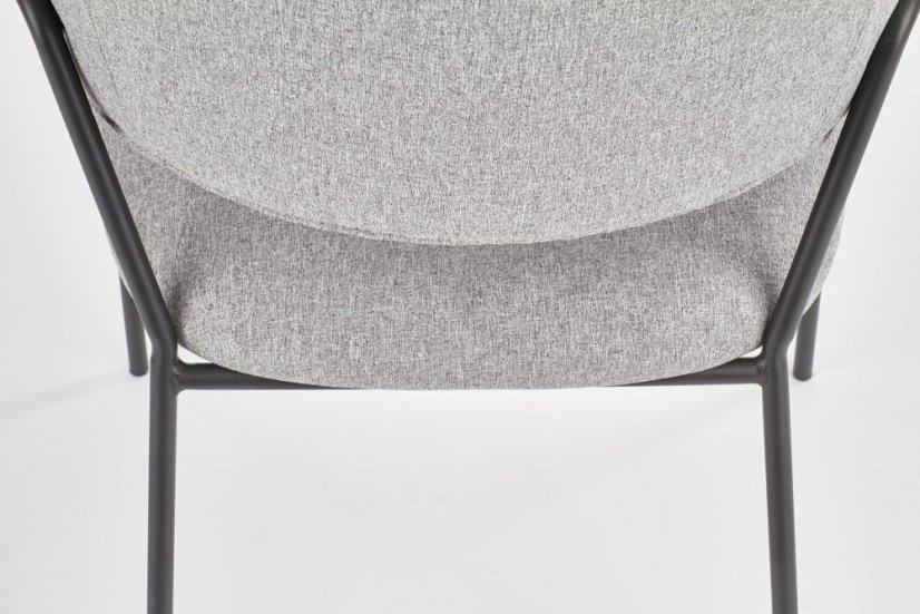 Jedálenské kresielko SUND — látka, sivá