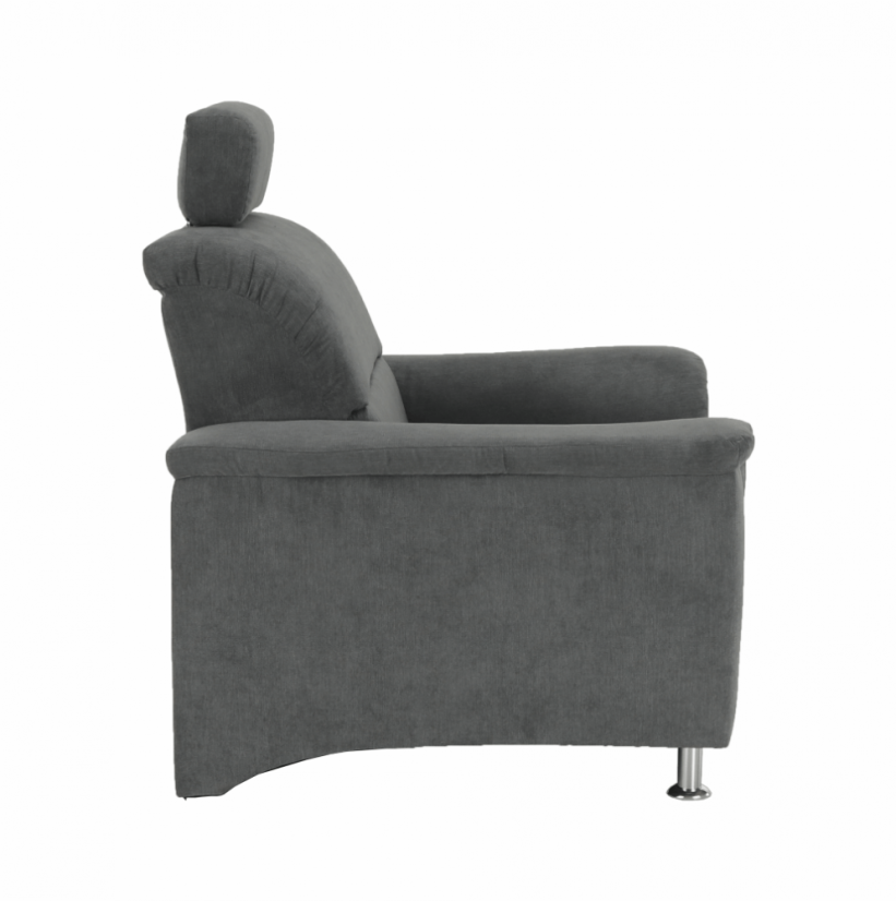 Relaxační křeslo SANTIAGO—  látka, šedá Kondela