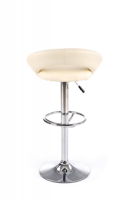 Barová židle SOLO – kov, ekokůže, krémová Halmar