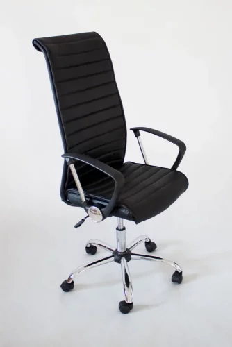Otočná kancelářská židle MEDIUM Plus — ekokůže, černá