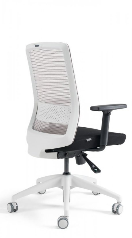 Kancelářská ergonomická židle Bestuhl S30 BLACK/WHITE — červená
