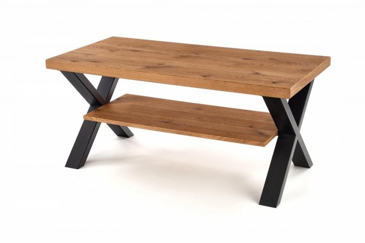 Konferenční stolek XAVIER — světlý dub / černá