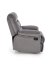 Relaxačné polohovacie kreslo DRAGER - zamatová látka, sivá