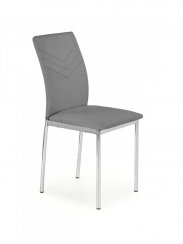 Jedálenská stolička JENNER - kov, ekokoža, sivá