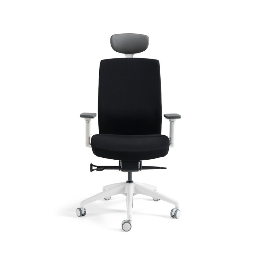 Kancelárska ergonomická stolička BESTUHL J2 WHITE SP — viac farieb, s podhlavníkom - Čalúnenie J2 WHITE SP: Čierna 201