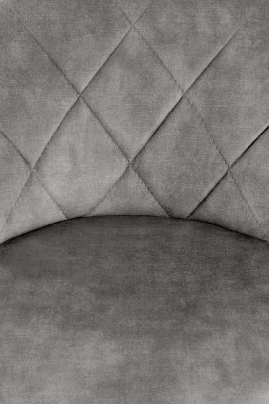 Barová židle FRIZZ - látka, ocel, černá / šedá Halmar