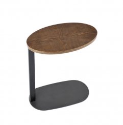 Konferenční stolek DELPHI — kov, přírodní dýha, ořech