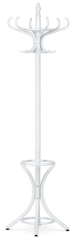 Dřevěný stojanový věšák GIOR — bílá Autronic