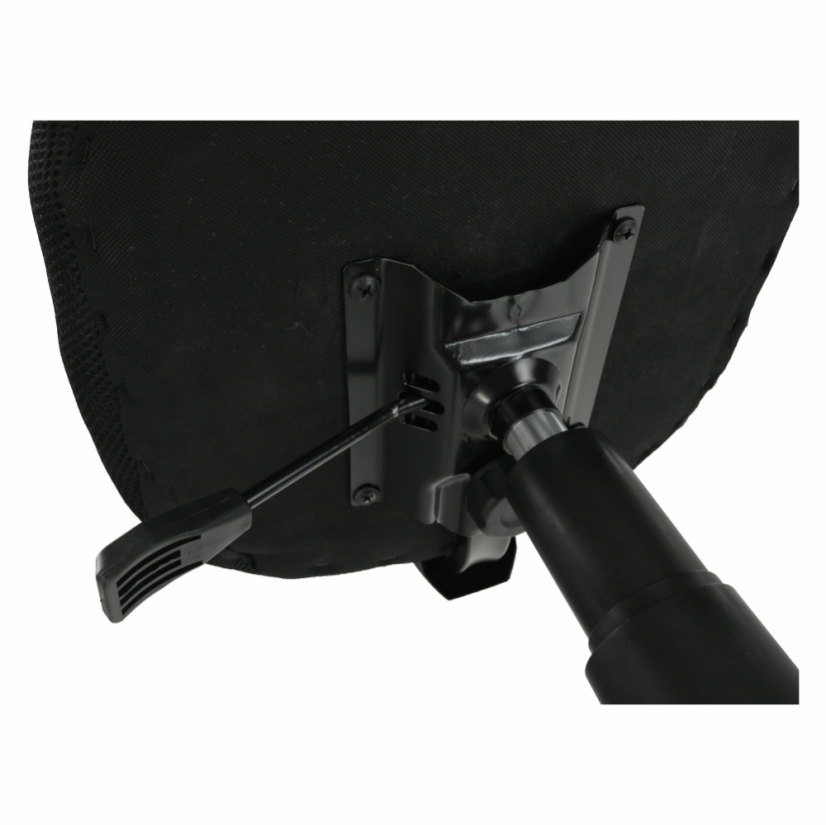 Dětská otočná židle na kolečkách MESH – plast, bez područek, šedá/černá Kondela