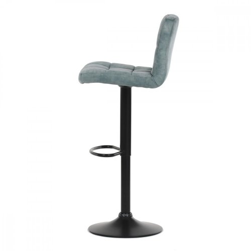 Barová židle TART — látka, kov, modrá