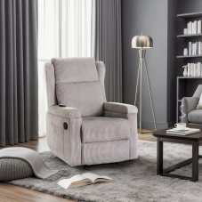 Masážne kreslo SEBASTIAN – Luxusná relaxácia v šedom manšestri