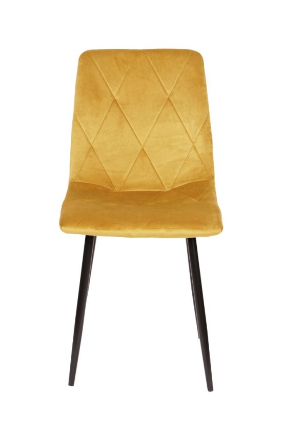 Luxusní židle NAOMI s velvet potahem a černou kovovou podnoží Stima