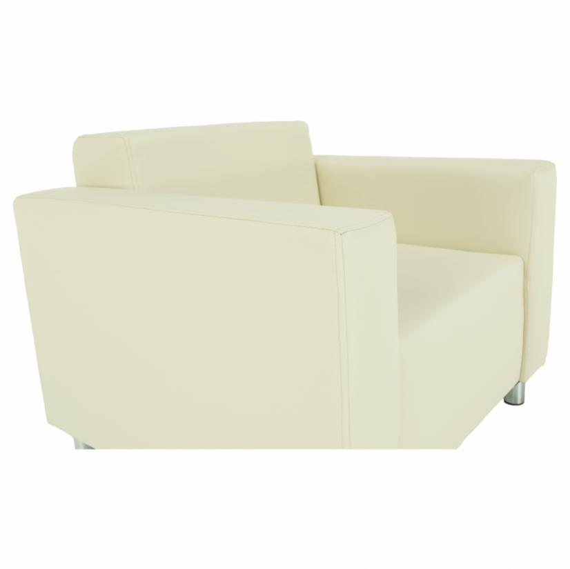 Relaxační křeslo HOMKER— ekokůže/béžová Kondela