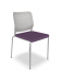 Konferenční židle TIME 171-N4 – bílý plast, čalouněný sedák, více barev, LD Seating