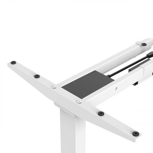 Elektricky výškově stavitelný rám stolu POWERTON – rozsah 500 mm, bílá, 100 kg