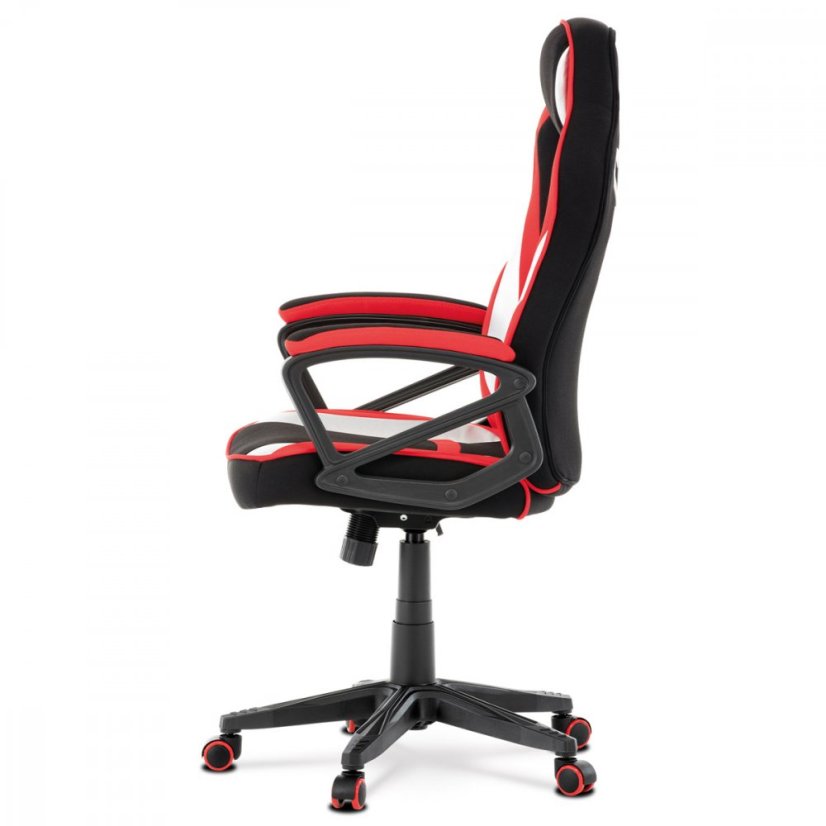 Herné kreslo RACING STYLE - látka, červená