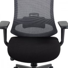 Kancelářská ergonomická židle NAVIA — látka, černá
