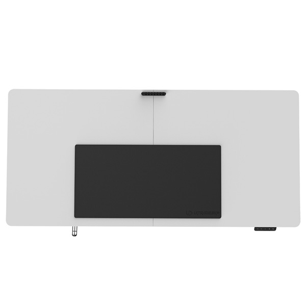 Elektricky výškově nastavitelný stůl UPLIFT — 160 cm, bílá / černá