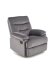 Relaxačné polohovacie kreslo DRAGER - zamatová látka, sivá