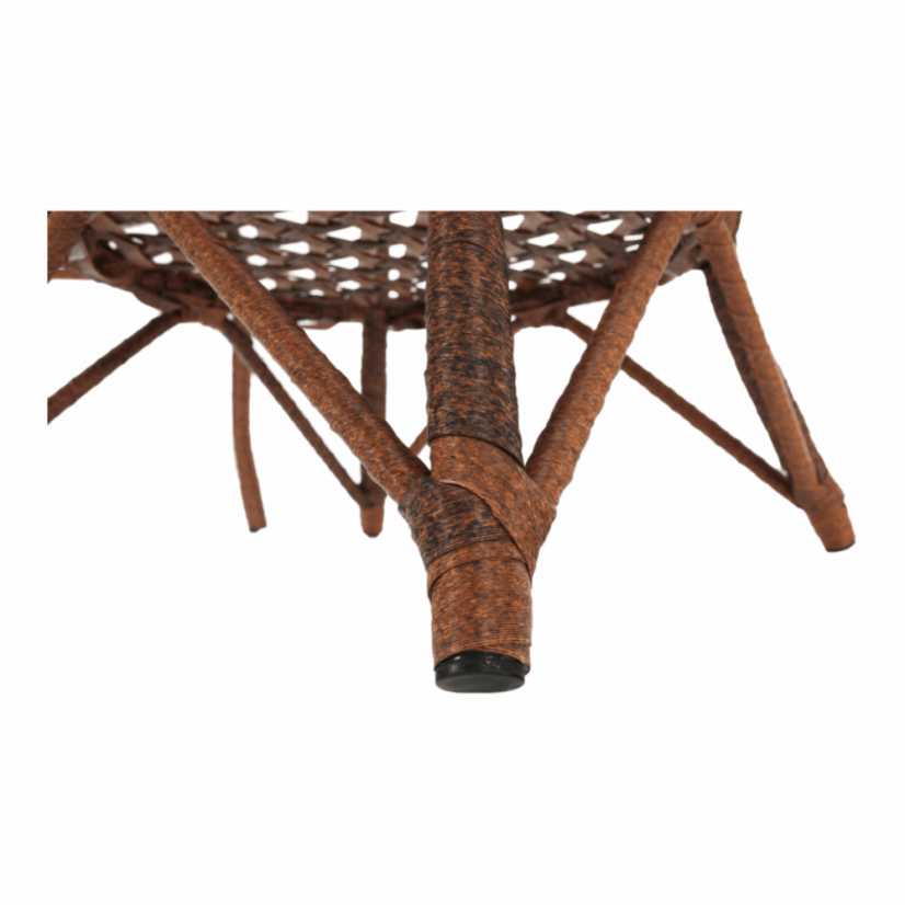 Zahradní set JARUB — ratan, sklo, hnědá Kondela